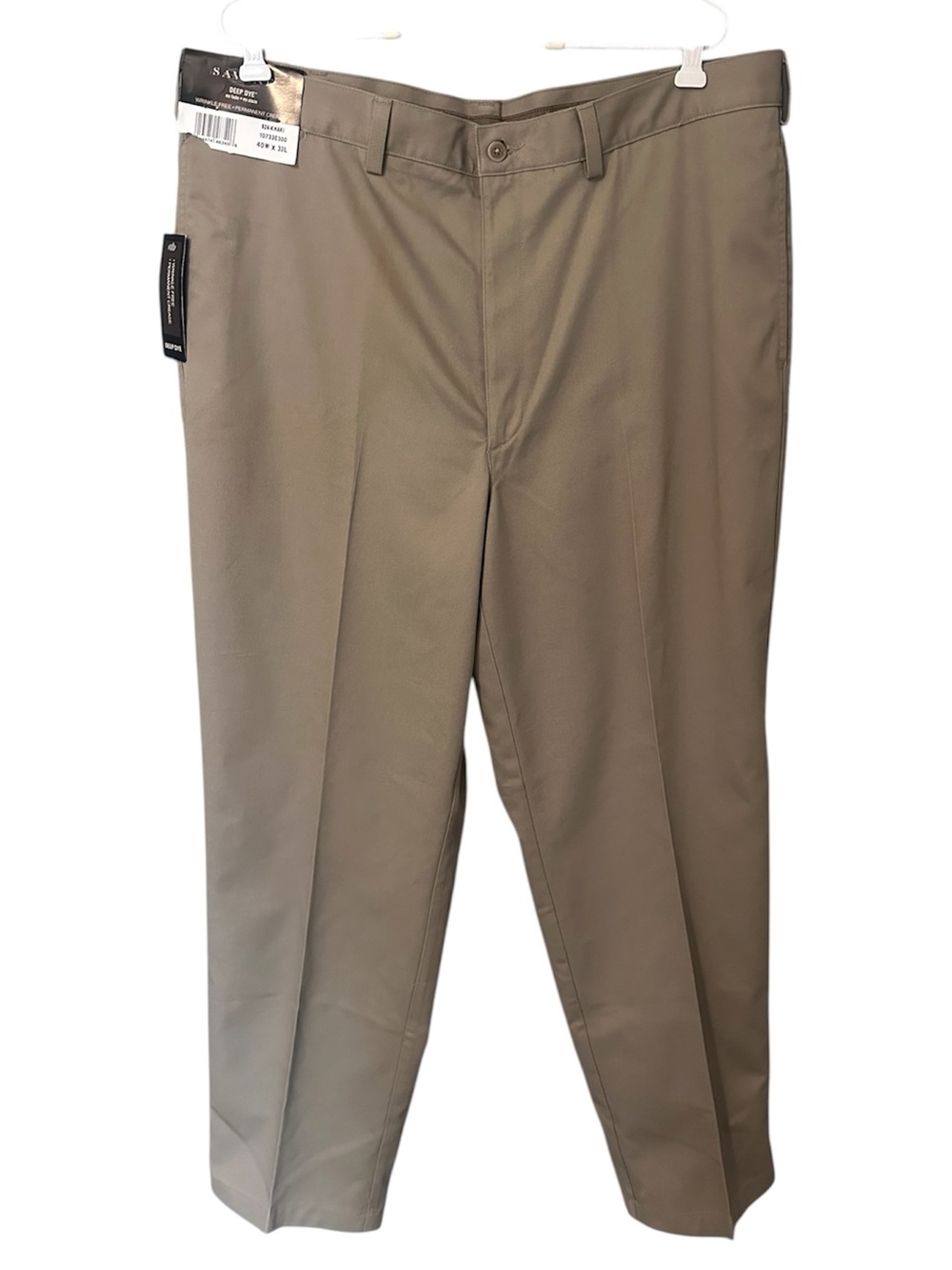 Savane NWT wrinkle free permanent crease khaki pants men’s 40 x 32